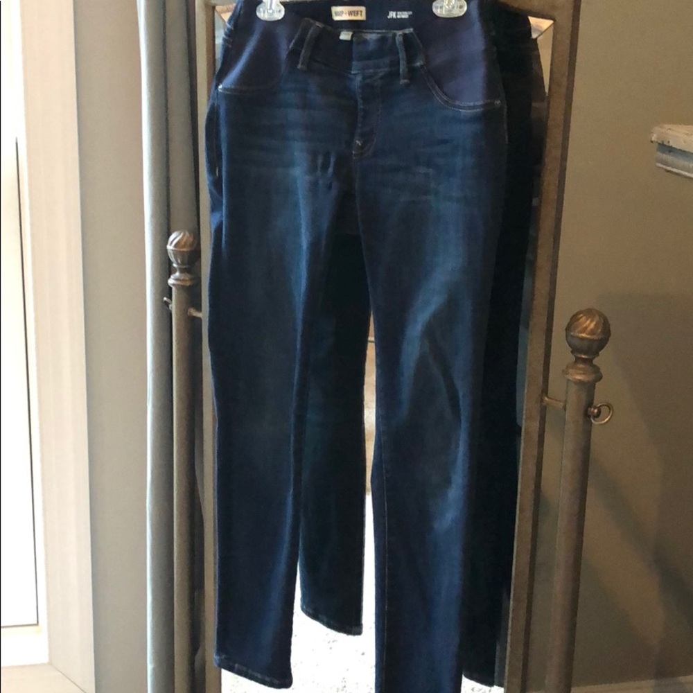 Dark wash maternity jeans